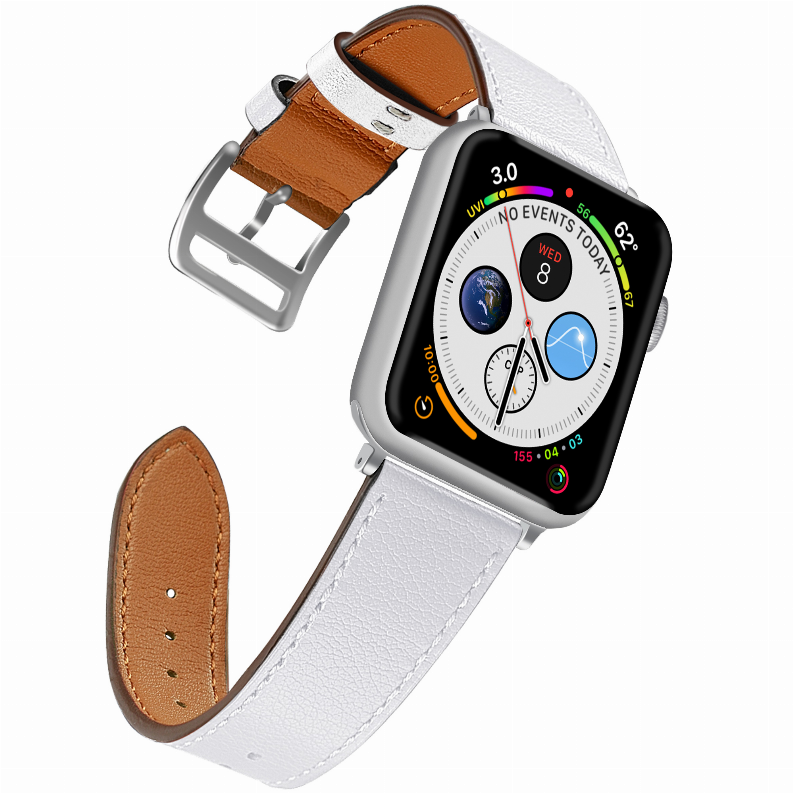  Leather Band for Apple Watch - 38/40mm White