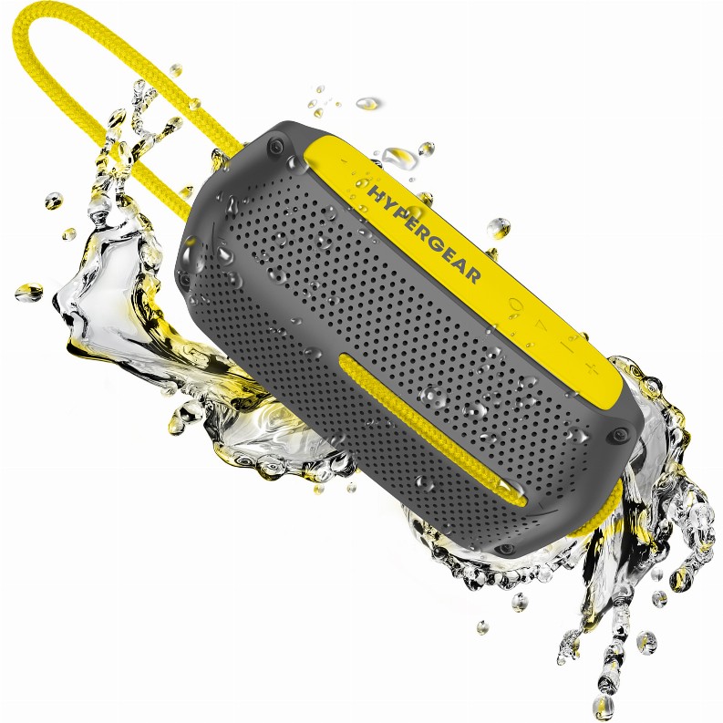  Wave Water Resistant Wireless Speaker - Grey/Yellow