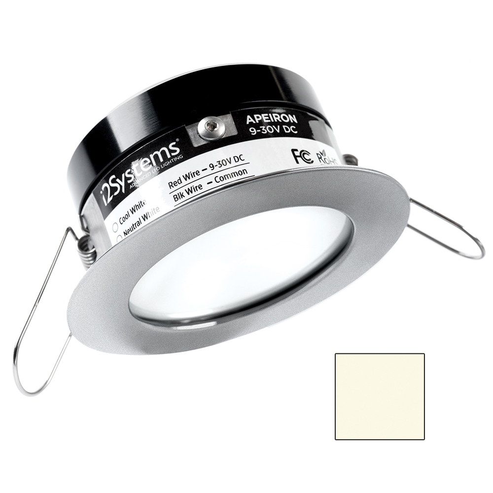 i2Systems Apeiron PRO A503 - 3W Spring Mount Light - Round - Neutral White - Brushed Nickel Finish