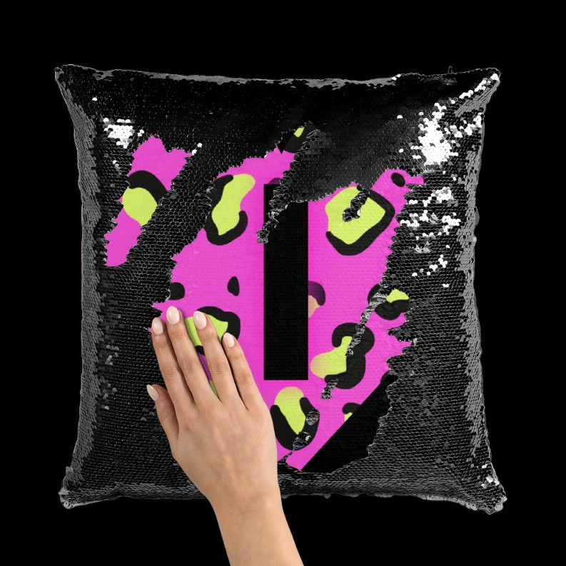 Bedrock Sequin Cushion Cover      Black / White with insert