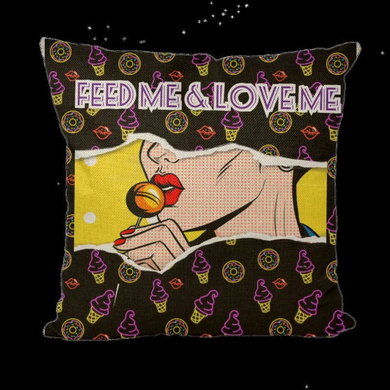 Feed Me Love Me Throw Pillows