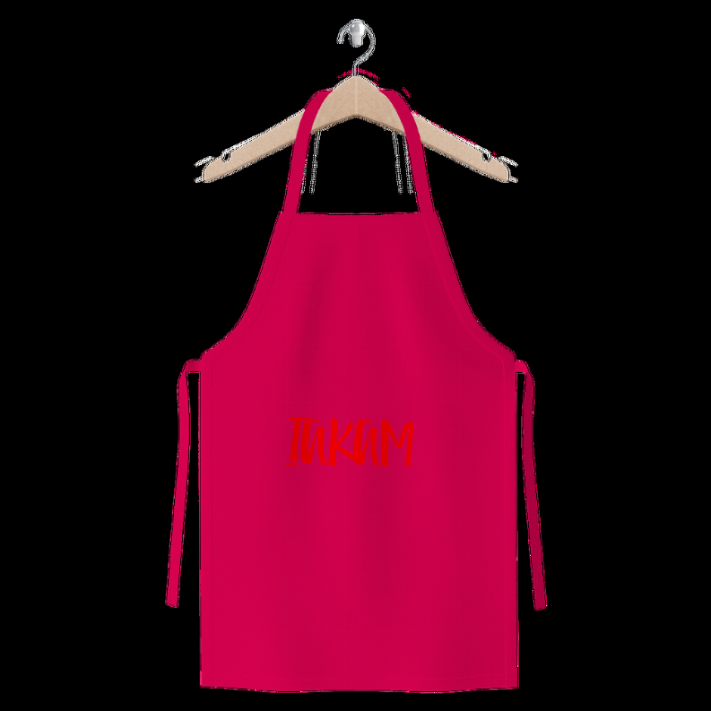 IAKAM Red Premium Jersey Apron   One Size   Hot Pink