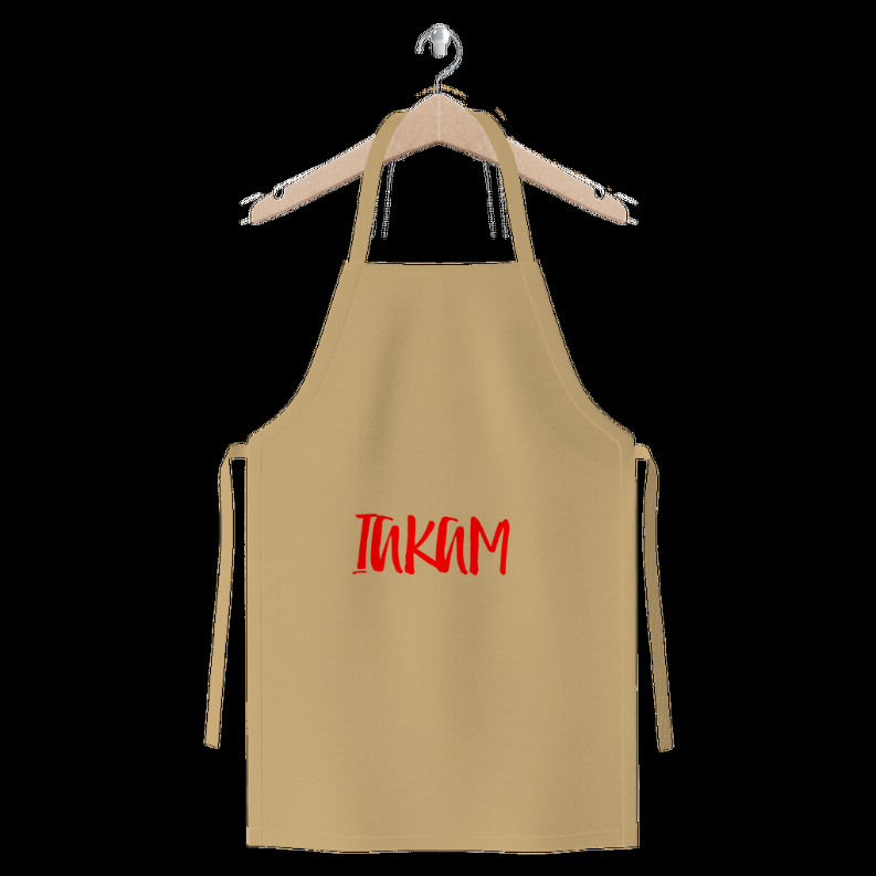 IAKAM Red Premium Jersey Apron   One Size   Natural