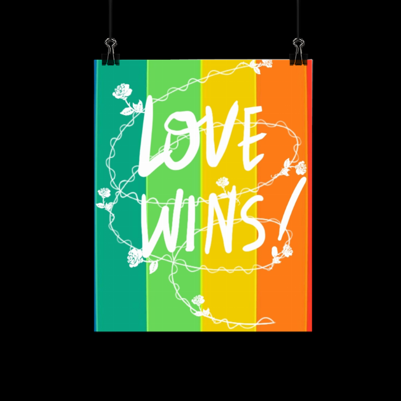 Love Wins Classic Poster  8X10" (in)   Semi-Gloss (195gsm)