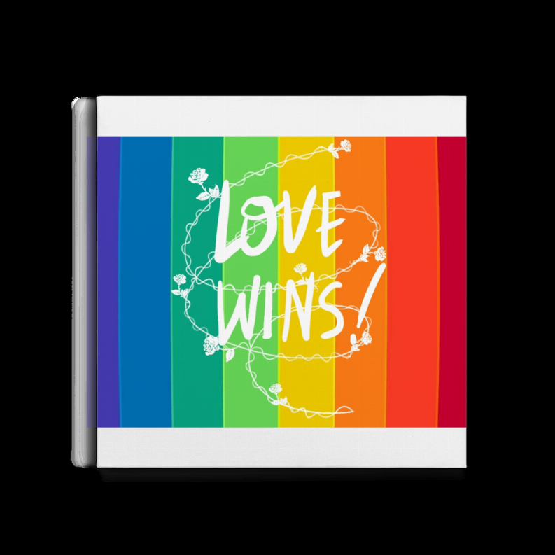 Love Wins Premium Stretched Canvas  10x8"   Matte