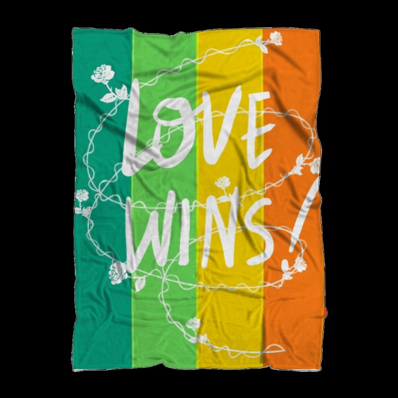 Love Wins Premium Sublimation Adult Blanket