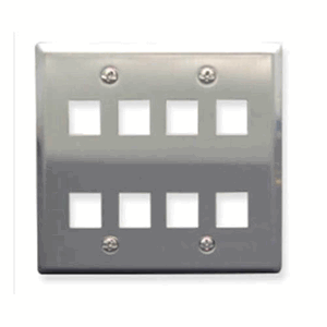 Ic107Df8Ss 8 Port Faceplate Stainless