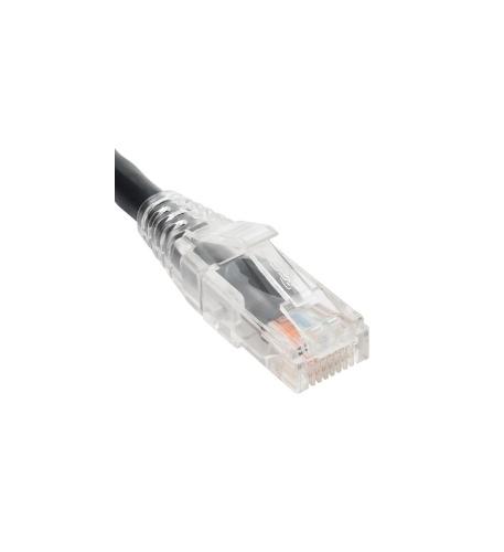 PATCH CORD CAT5e CLEAR BOOT 10FT BLACK