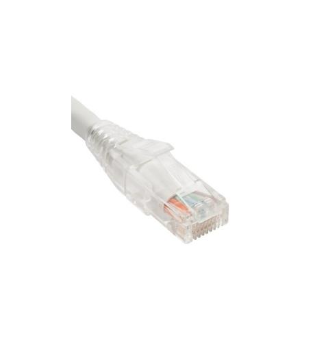 PATCH CORD CAT5e CLEAR BOOT 10' WHITE