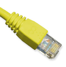 1FT CAT5E Patch Cord YELLOW