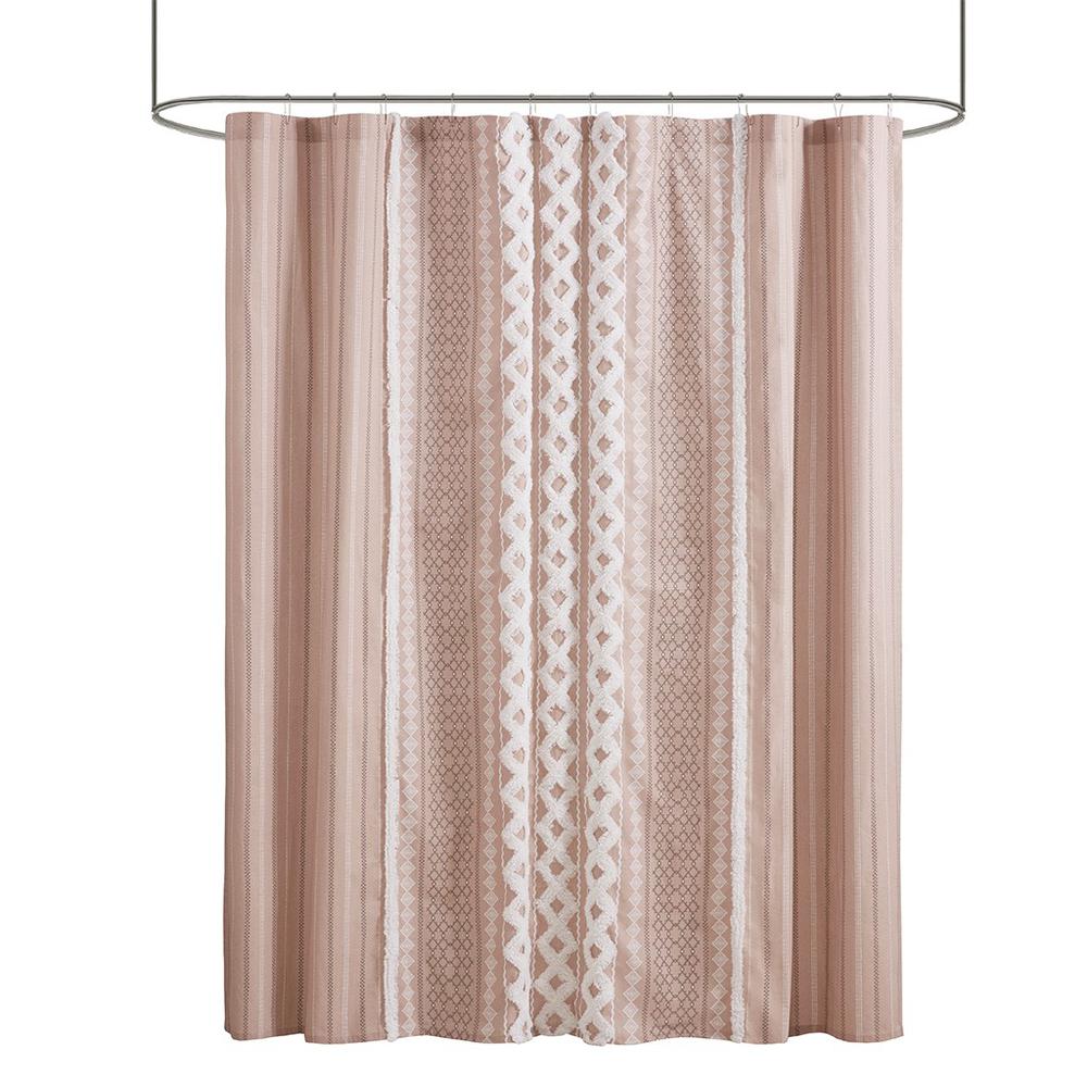 100% Cotton Printed Shower Curtain with Chenille II70-1235