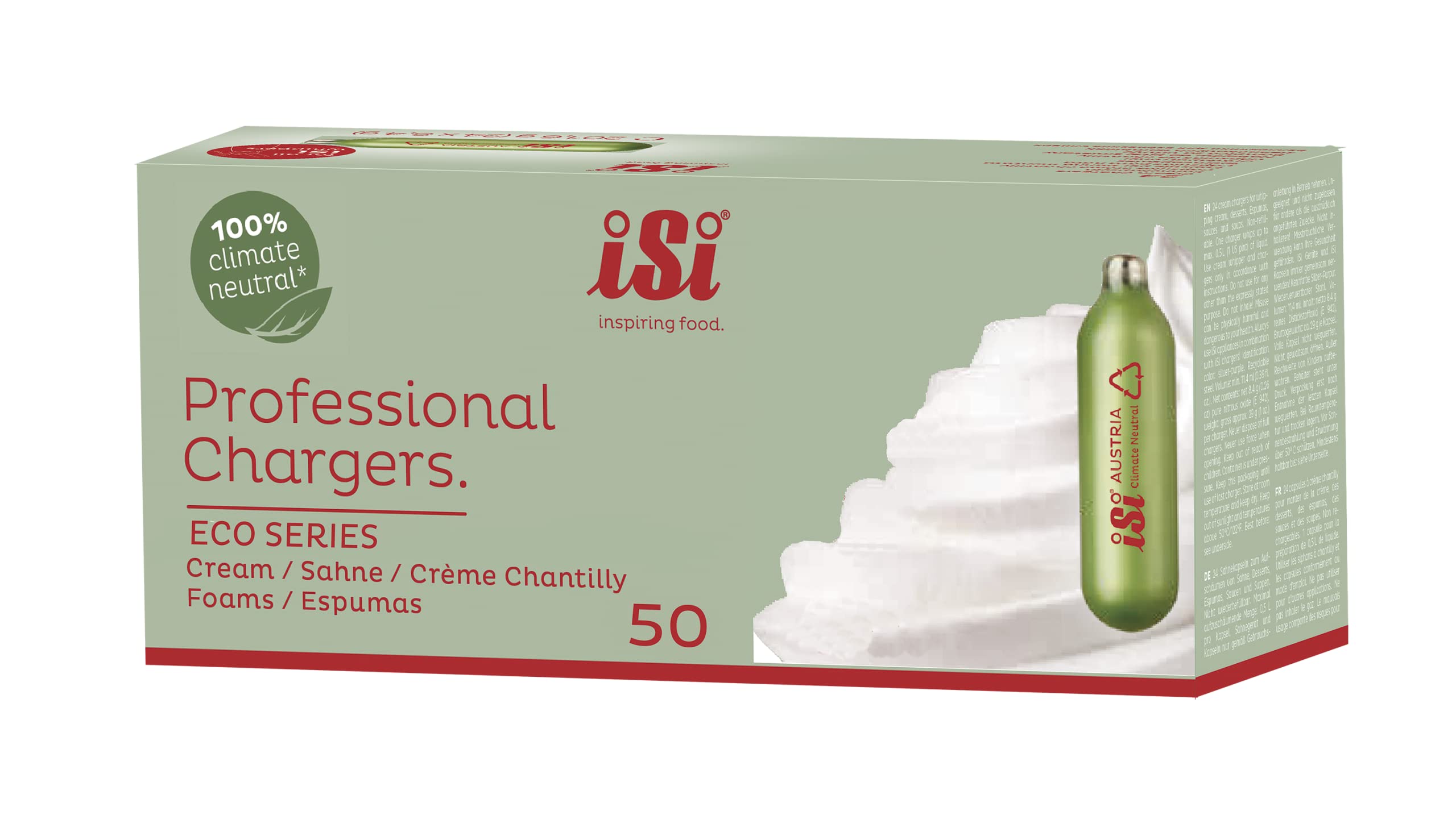 ISI NORTH AMERICA 076701 50 PACK ECO SERIES PROFESSIONAL CHA