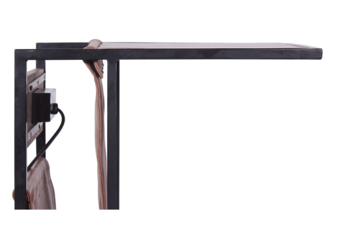 Tech C-Table - Brown with single sling magazine holder