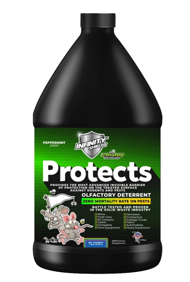 Infinity Shields Protects  Pest Olfactory Deterrent & Odor Eliminator - Prevents Rats From Chewing Wires, Cables, Harnesses, & N