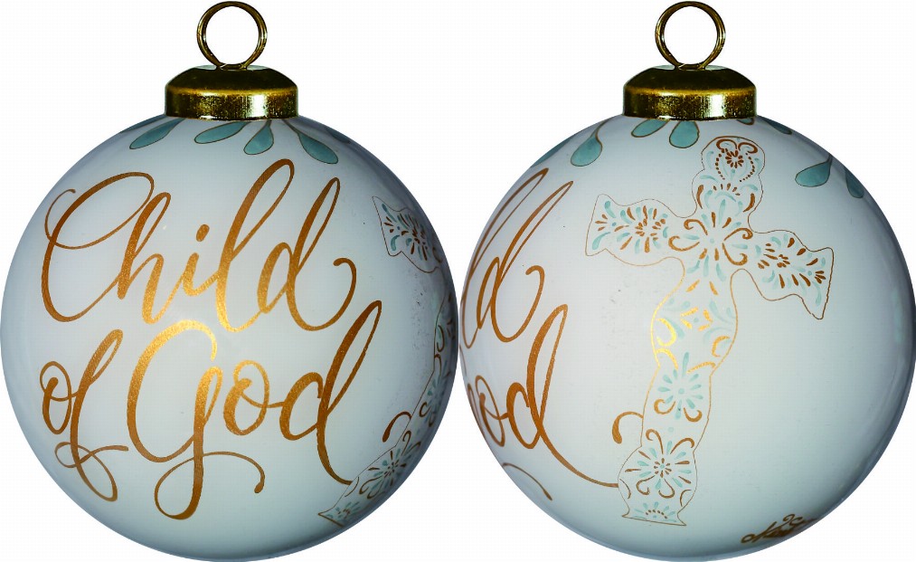 Child of God Hand Painted Glass Ornament
