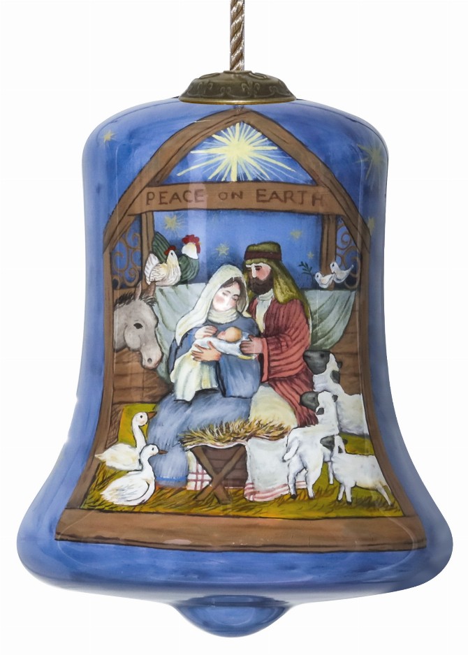 Little Lord Jesus Hand Painted Glass Ornament
