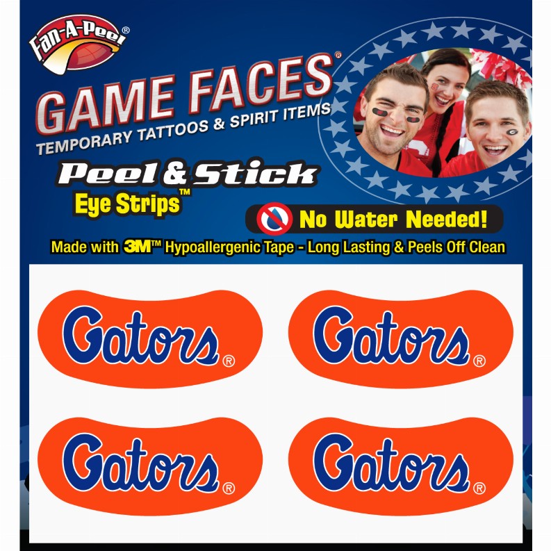 Black Eye Strips Fan-A-Peel / Gamesfaces 1.75" x .75" Florida 