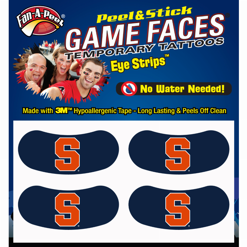 Black Eye Strips Fan-A-Peel / Gamesfaces 1.75" x .75" Syracuse 