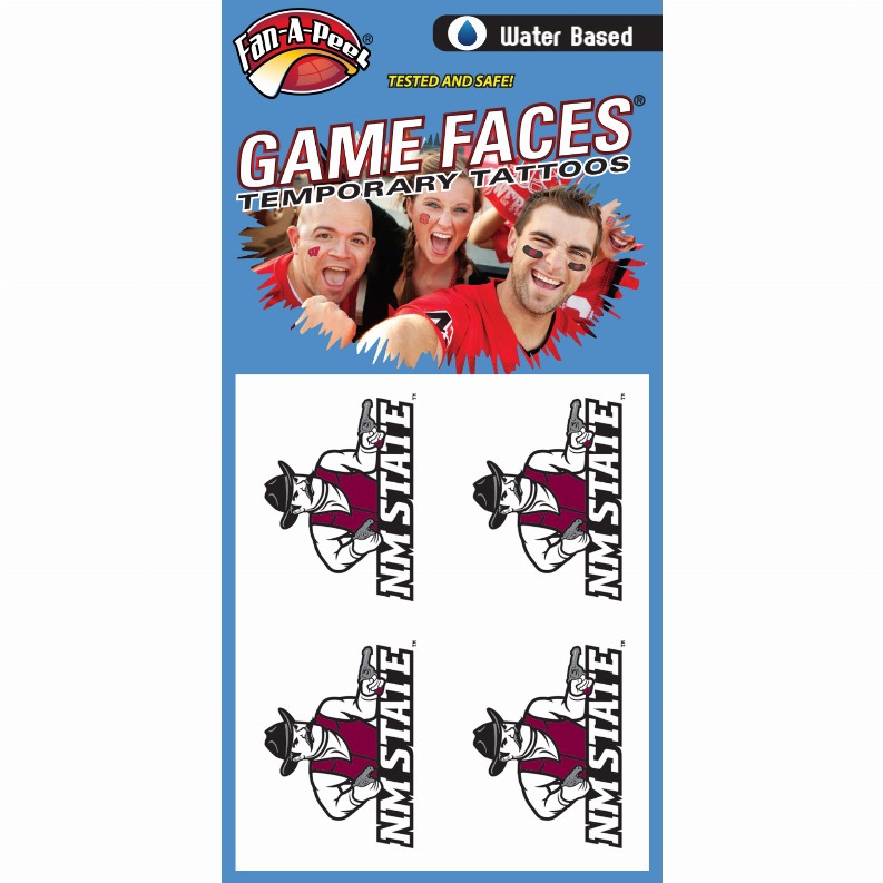 Fan-A-Peel / Gamesfaces Water Tattoos - New Mexico State