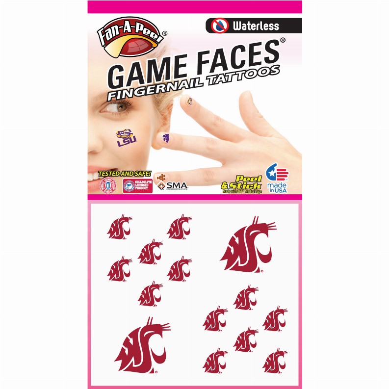 Waterless Peel & Stick Fingernail Fan-A-Peel / Gamesfaces - Washington StateCombo Pack