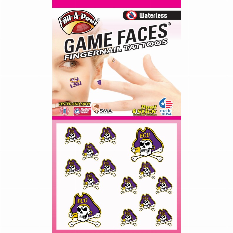 Waterless Peel & Stick Fingernail Fan-A-Peel / Gamesfaces - ECUCombo Pack