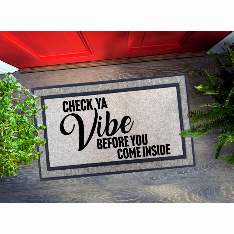 Check Your Vibe Door Mat