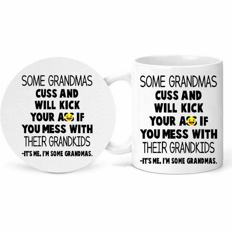 Some Grandmas Cuss Funny Mug and Coaster Set