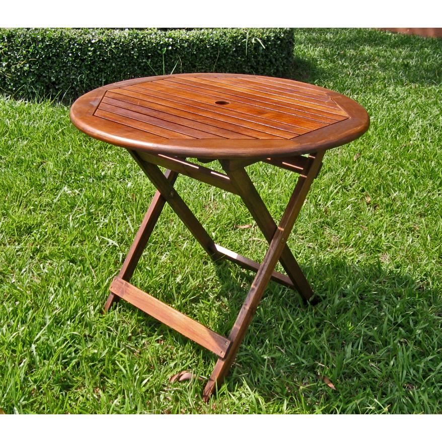 32" Round Folding Table with Straight Legs