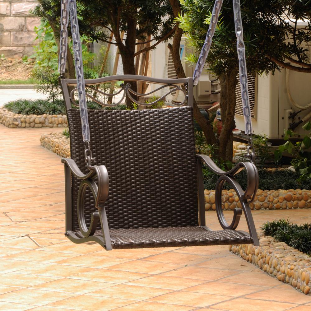 Valencia Resin Wicker/Steel Single Chair Swing