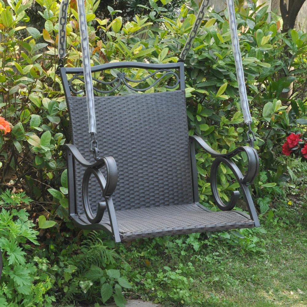 Resin Wicker/Steel Hanging Chair Swing