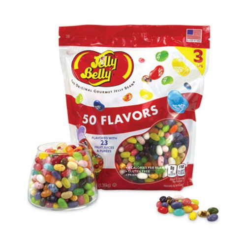 50 Flavors Jelly Beans Assortment, 3 lb Standup Bag, Delivered in 1-4 Business Days