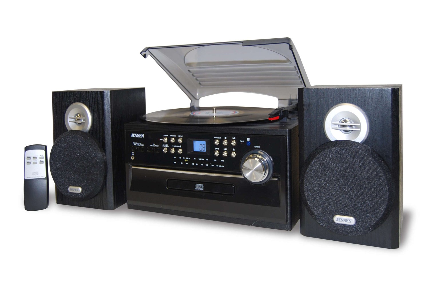 Stereo Turntable 3Speed CD System Cassette Am