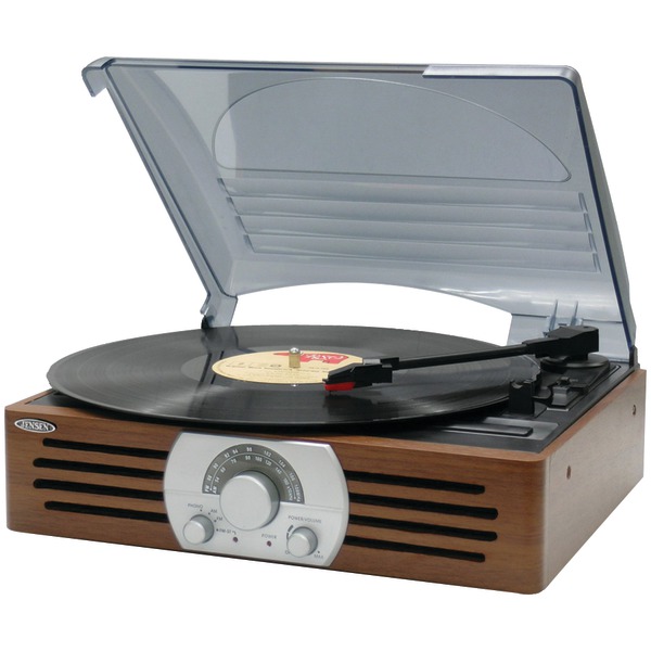 JENSEN JTA-222P TURNTABLE WITH AM/FM AND PITCH CONTROL