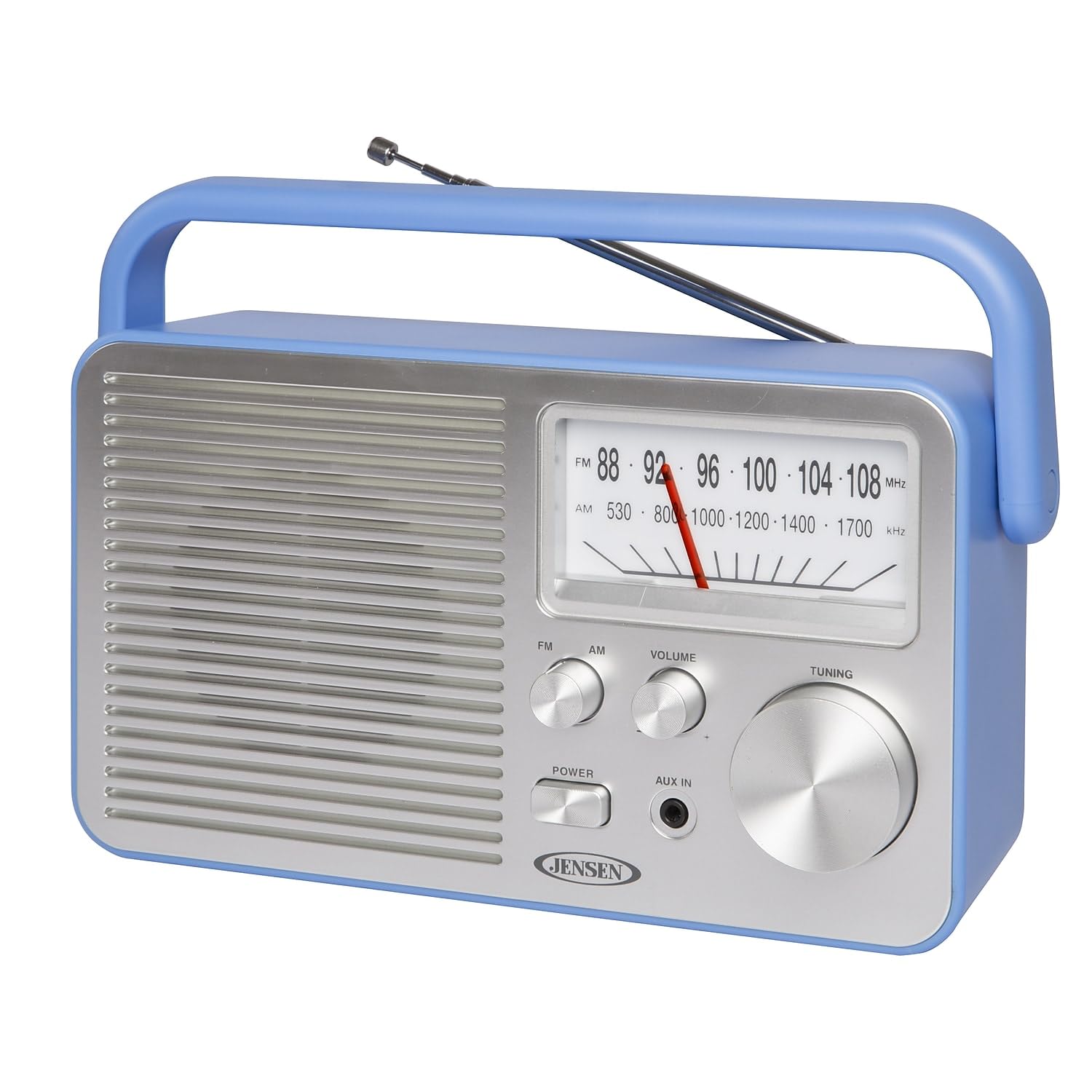 JENSEN MR-750BL BLUE PORTABLE AM/FM RADIO