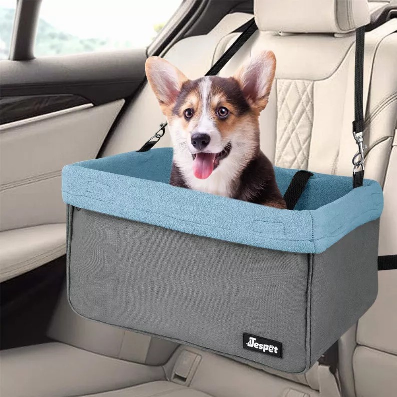 Dog Booster Seats for Cars, Portable Dog Car Seat Travel Carrier with Seat Belt for 24lbs Pets