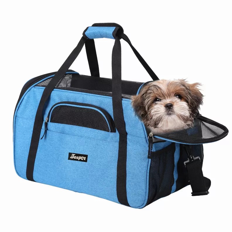 JESPET Soft-Sided Kennel Pet Carrier for Small Dogs, Cats, Puppy, Airline Approved Cat Carriers Dog Carrier Collapsible, Travel 