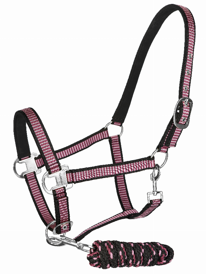 TuffRider Adjustable Nylon Breakaway Halter with Padded Crown and Lead
