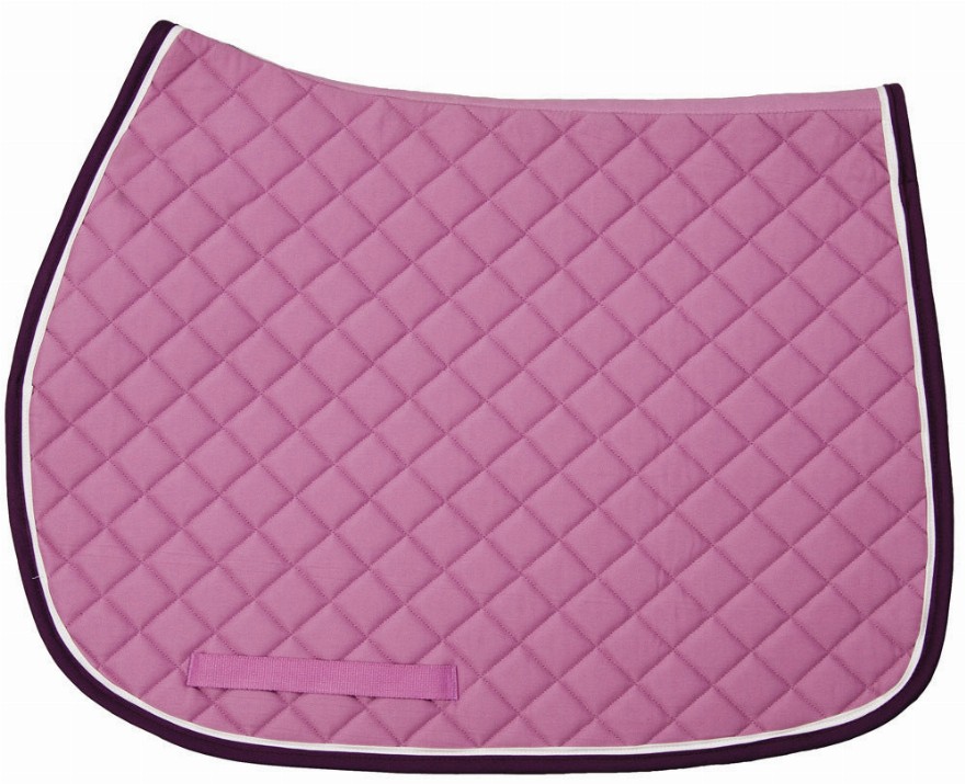 TuffRider Basic All Purpose Saddle Pad with Trim and Piping Lilac/Purple/White