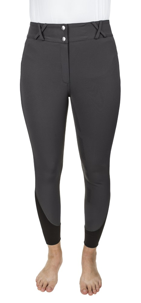 Equine Couture Charlotte Silicone Full Seat Breech  Charcoal
