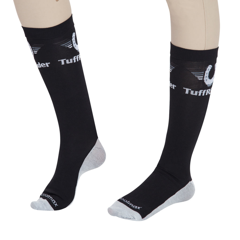 TuffRider Ladies Coolmax Knee Hi Boot Socks  Standard  Black