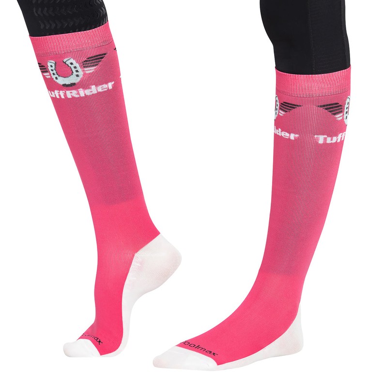 TuffRider Ladies Coolmax Knee Hi Boot Socks  Standard  Hot Pink