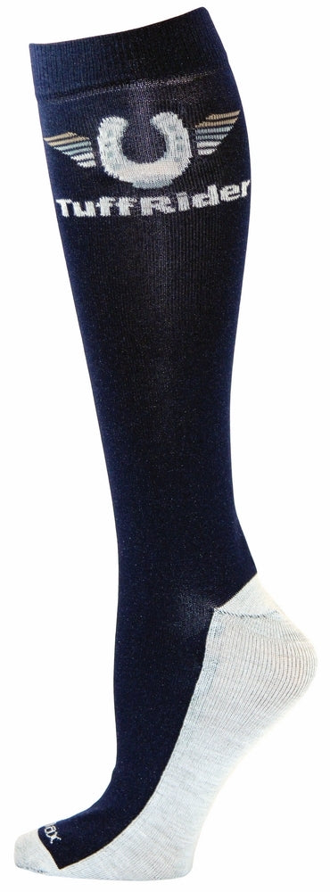 TuffRider Ladies Coolmax Knee Hi Boot Socks  Standard  Navy