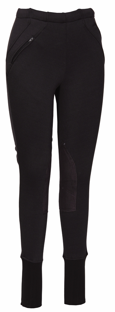 TuffRider Ladies Unifleece Pull-On Winter Breeches 26 Black