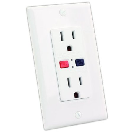 120V/15 Amp Gfci Electrical Outlet, White