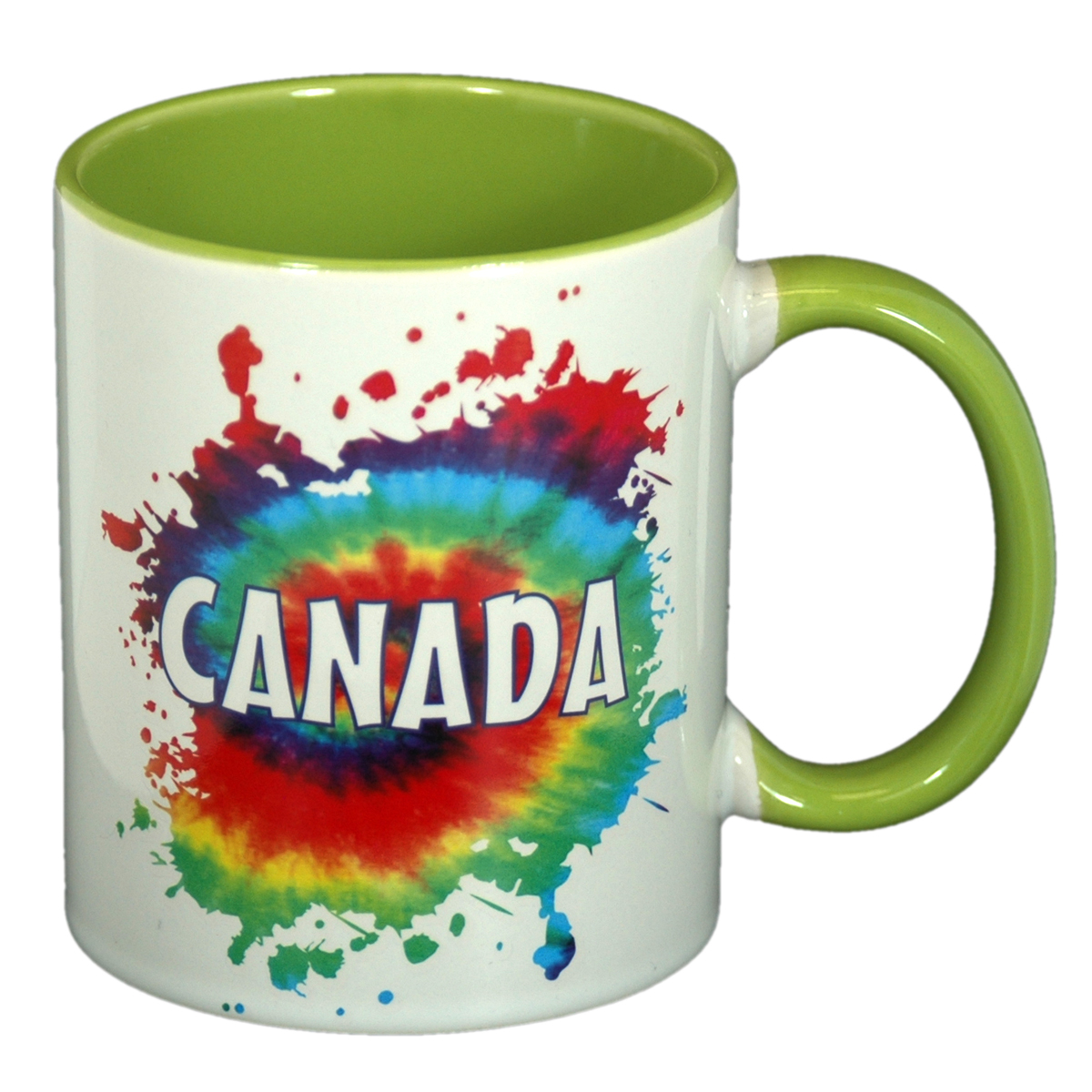 Canada Mug 89989JE Bright Colored Tie Dye Coffee Mug Tie-Dye Gifts Souvenir Hot Beverage Cup Unique 11-ounce Capacity