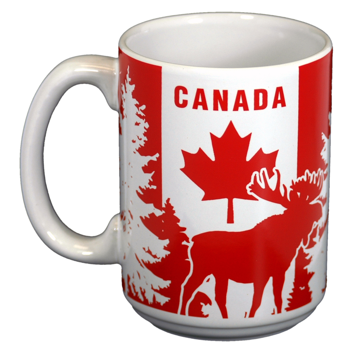 Canada Scenery Mug 89991JE Fun Canada Souvenir Gifts Coffee Tea Mug Featuring Moose Canadian Emblems 15-Ounce Capacity