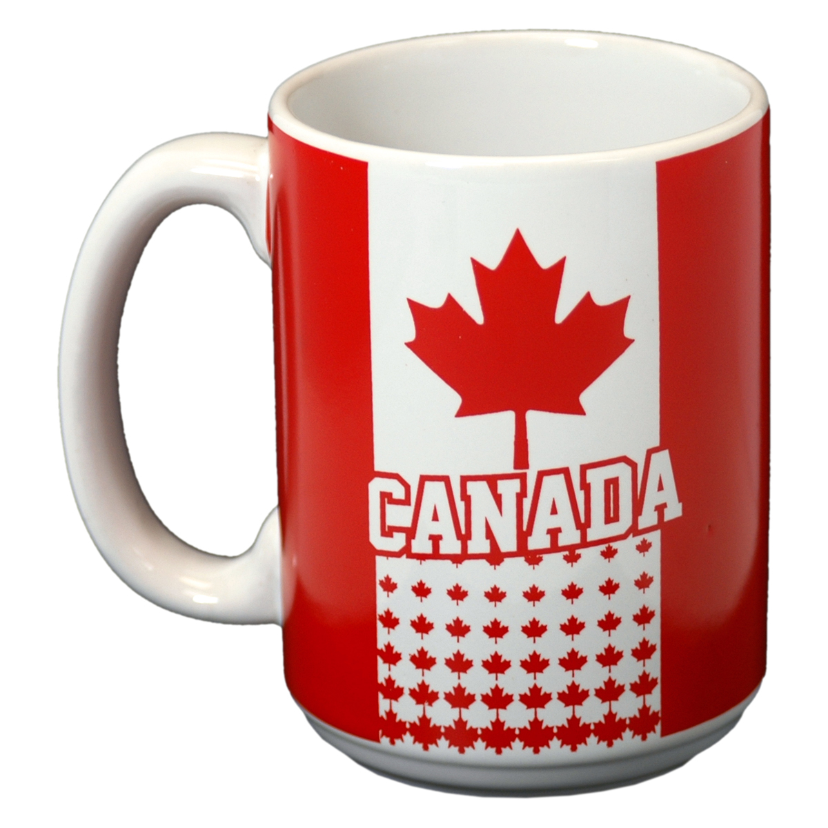 Canada Flag-Inspired Mug 89992JE Fun Canada Souvenir Gifts Coffee Tea Mug Featuring Canadian Emblems 15-Ounce Capacity