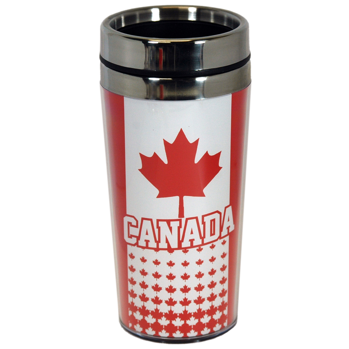 Canada Travel Mug 89994JE for Women Men Children in Modern Graphic Design Souvenir Coffee Travel Mug 16-ounce Red