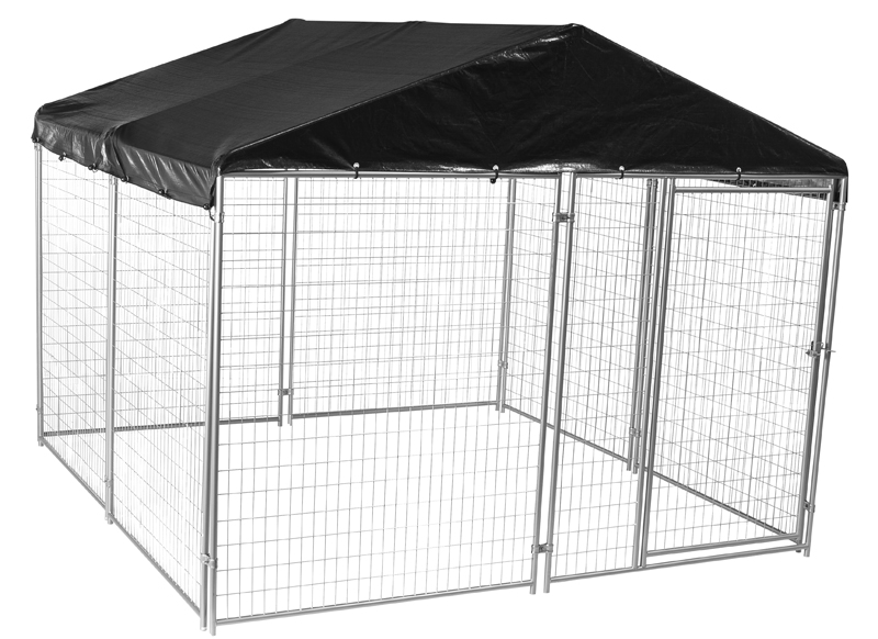 Lucky Dog 6'H x 10'W x 10'L Modular Welded Wire Kennel kit w/Cover and Frame