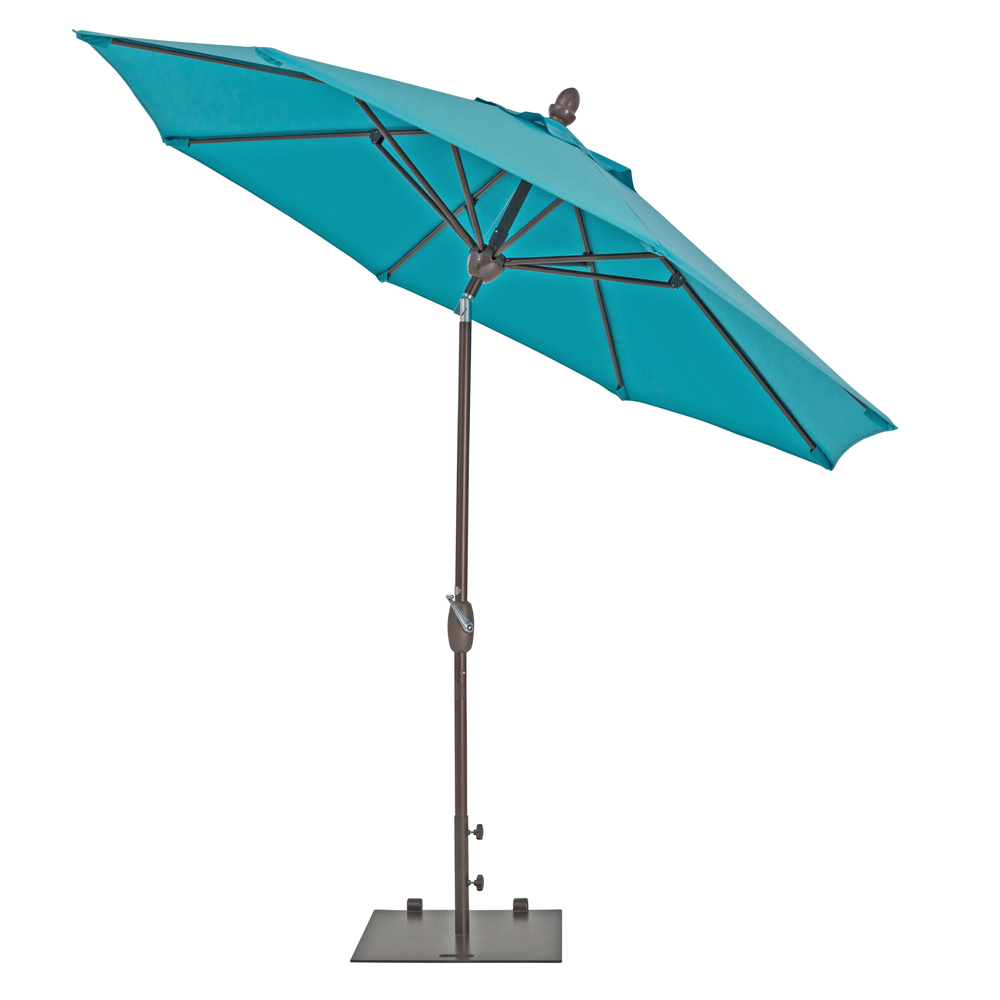TrueShade Plus 9' Market Umbrella with Auto Tilt and Crank Aruba